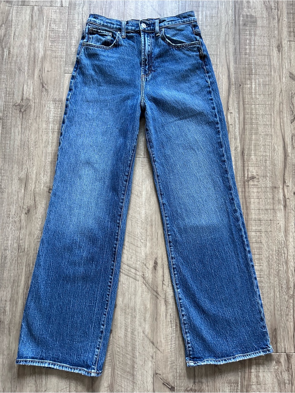 Vintage 90s y2k Silver highly desirable trouser Jeans Blue Denim back to school